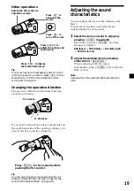 Предварительный просмотр 19 страницы Sony CDX-3900R Operating Instruction