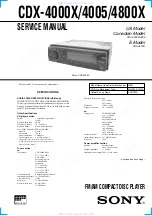 Preview for 1 page of Sony CDX-4000X - Fm/am Compact Disc Player Service Manual