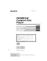 Предварительный просмотр 1 страницы Sony CDX-4100RDS Operating Instructions Manual