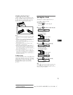 Предварительный просмотр 5 страницы Sony CDX-4100RDS Operating Instructions Manual