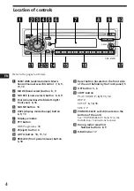 Предварительный просмотр 4 страницы Sony CDX-4180R Operating Instructions Manual