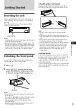 Предварительный просмотр 5 страницы Sony CDX-4180R Operating Instructions Manual