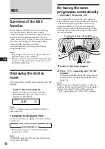 Предварительный просмотр 10 страницы Sony CDX-4180R Operating Instructions Manual