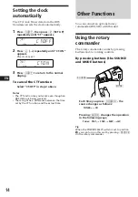 Предварительный просмотр 14 страницы Sony CDX-4180R Operating Instructions Manual