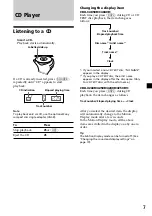 Предварительный просмотр 7 страницы Sony CDX-4240R Operating Instructions Manual