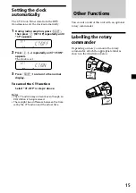 Предварительный просмотр 15 страницы Sony CDX-4270R Operating Instructions Manual