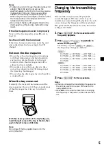 Предварительный просмотр 5 страницы Sony CDX-434RF - Compact Disc Changer System Operating Instructions Manual