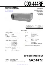 Предварительный просмотр 1 страницы Sony CDX-444RF - Compact Disc Changer System Service Manual