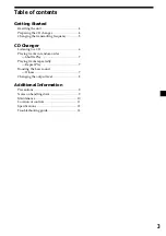 Preview for 3 page of Sony CDX-454RF - Compact Disc Changer System Operating Instructions Manual