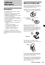 Preview for 9 page of Sony CDX-454RF - Compact Disc Changer System Operating Instructions Manual