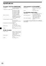 Предварительный просмотр 24 страницы Sony CDX-454RF - Compact Disc Changer System Operating Instructions Manual