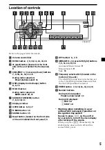 Предварительный просмотр 5 страницы Sony CDX-4800X Operating Instructions Manual