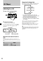 Предварительный просмотр 8 страницы Sony CDX-4800X Operating Instructions Manual