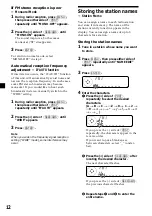 Предварительный просмотр 12 страницы Sony CDX-4800X Operating Instructions Manual