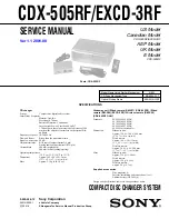 Sony CDX-505RF - Compact Disc Changer System Service Manual preview