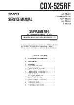 Preview for 1 page of Sony CDX-525RF - Compact Disc Changer System Service Manual