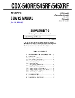 Предварительный просмотр 56 страницы Sony CDX-540RF - Compact Disc Changer System Service Manual