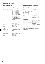 Предварительный просмотр 42 страницы Sony CDX-555RF Operating Instructions (English/Espanol) Operating Instructions Manual