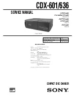 Sony CDX-601 - Compact Disc Changer System Service Manual предпросмотр