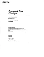 Sony CDX-606 Operating Instructions Manual preview