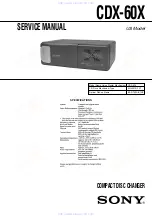 Sony CDX-60X - Compact Disc Changer Service Manual предпросмотр