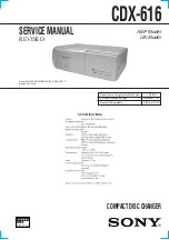 Предварительный просмотр 1 страницы Sony CDX-616 Service Manual