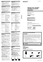 Предварительный просмотр 1 страницы Sony CDX-656 - Compact Disc Changer System Operating Instructions