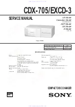 Предварительный просмотр 1 страницы Sony CDX-705 - Compact Disc Changer System Service Manual