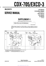 Предварительный просмотр 2 страницы Sony CDX-705 - Compact Disc Changer System Service Manual