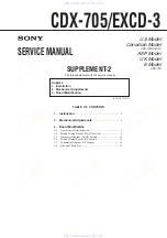 Предварительный просмотр 3 страницы Sony CDX-705 - Compact Disc Changer System Service Manual