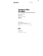 Предварительный просмотр 1 страницы Sony CDX-71 - Compact Disc Changer System Operating Instructions Manual