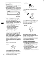 Предварительный просмотр 6 страницы Sony CDX-71RF - Compact Disc Changer System Operating Instructions Manual