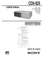Sony CDX-828 - Compact Disc Changer System Service Manual preview