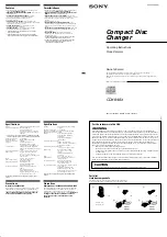 Предварительный просмотр 1 страницы Sony CDX-848X - Compact Disc Changer System Operating Instructions