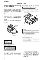 Предварительный просмотр 2 страницы Sony CDX-848X - Compact Disc Changer System Service Manual