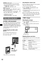 Предварительный просмотр 12 страницы Sony CDX-A251C - Fm/am Compact Disc Player Operating Instructions Manual