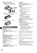 Предварительный просмотр 96 страницы Sony CDX-A251C - Fm/am Compact Disc Player Operating Instructions Manual