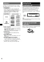 Предварительный просмотр 4 страницы Sony CDX-A360 Operating Instructions Manual