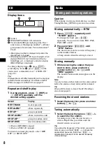 Предварительный просмотр 8 страницы Sony CDX-A360 Operating Instructions Manual