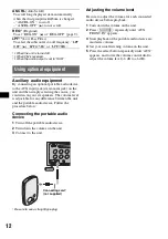 Предварительный просмотр 12 страницы Sony CDX-A360 Operating Instructions Manual