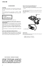 Предварительный просмотр 2 страницы Sony CDX-A360 Service Manual