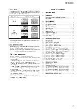 Предварительный просмотр 3 страницы Sony CDX-A360 Service Manual