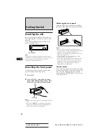 Предварительный просмотр 4 страницы Sony CDX-C410 Operating Instructions Manual