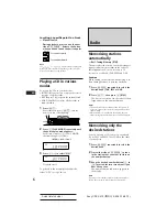 Предварительный просмотр 6 страницы Sony CDX-C410 Operating Instructions Manual