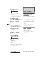 Предварительный просмотр 8 страницы Sony CDX-C410 Operating Instructions Manual