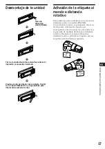 Предварительный просмотр 39 страницы Sony CDX-C460 - Fm/am Compact Disc Player Operating Instructions Manual