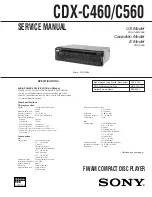 Sony CDX-C460 - Fm/am Compact Disc Player Service Manual предпросмотр