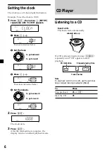 Предварительный просмотр 6 страницы Sony CDX-C4750 - Fm/am Compact Disc Player Operating Instructions Manual