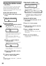 Preview for 10 page of Sony CDX-C4750 - Fm/am Compact Disc Player Operating Instructions Manual