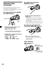 Preview for 12 page of Sony CDX-C4750 - Fm/am Compact Disc Player Operating Instructions Manual